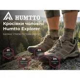 Кросівки чоловічі трекінгові Humtto Explorer натуральна шкіра хакі 41 — Photo 15
